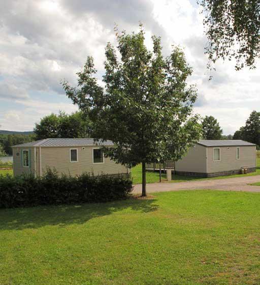 2-bedroom Classic mobile home, for rent at the Campsite Les Ballastières in the Southern Vosges, in the heart of a green natural setting