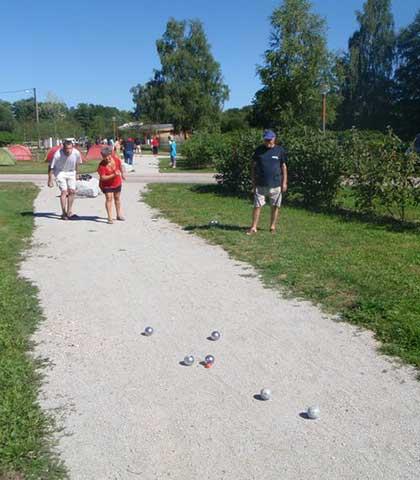 Petanque court at the Campsite Les Ballastières in Champagney