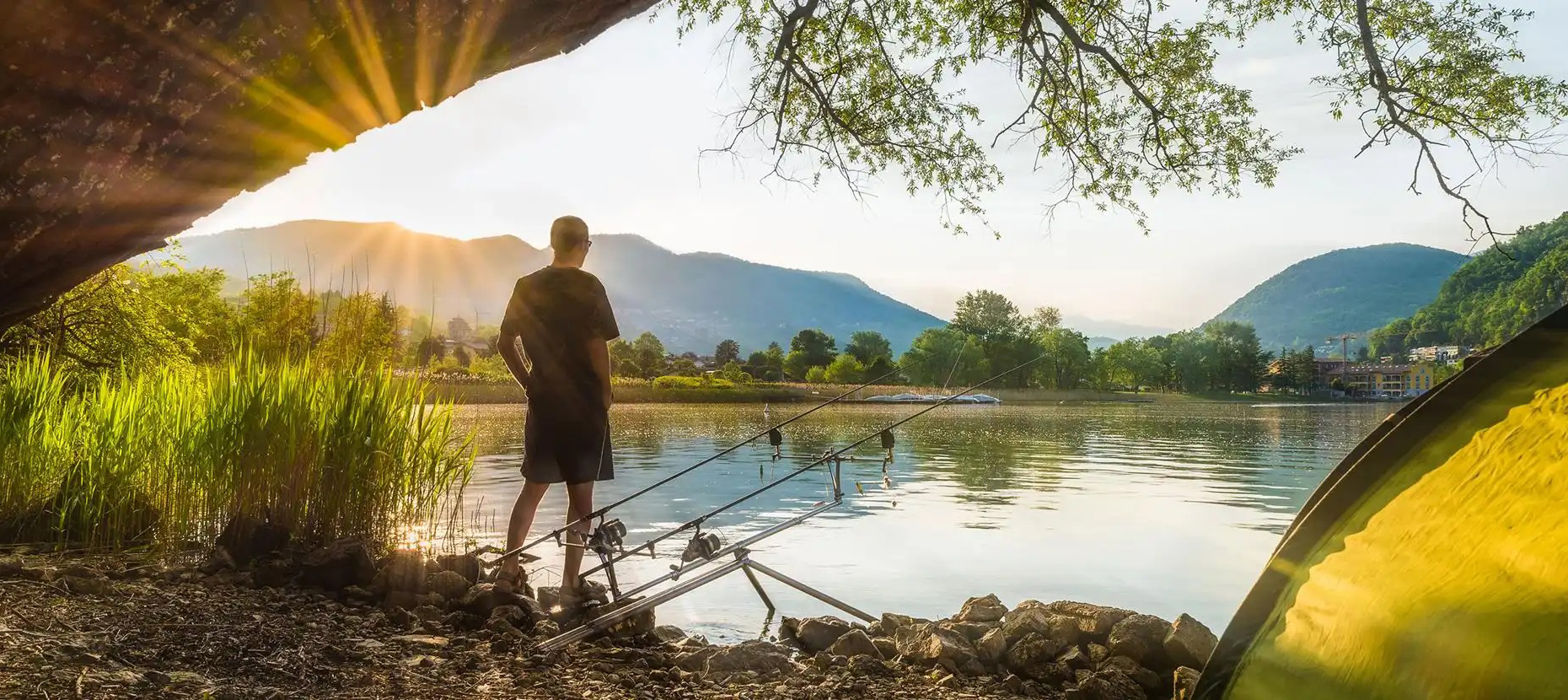 Angelaktivität in der Haute-Saône am See